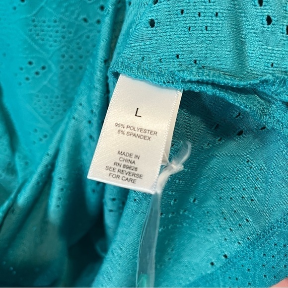 NWT | Womens | LOGO Lori Goldstein Teal Button Down Cardigan | Large - Picture 5 of 6